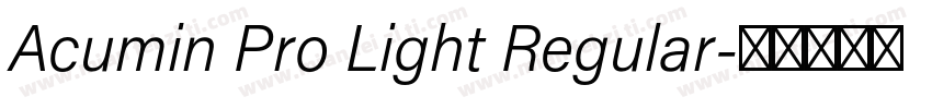 Acumin Pro Light Regular字体转换
